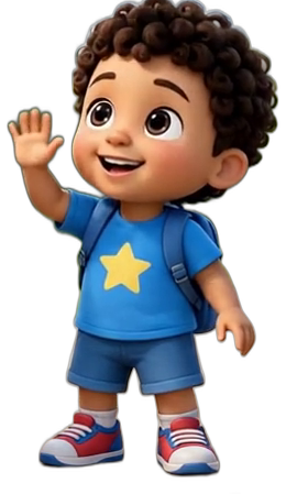 Little boy singer dancing along in a TuttiFrutti kids song